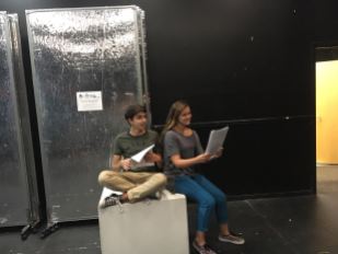 Dylan Alfi and Katrina Horowitz read lines before their audition
